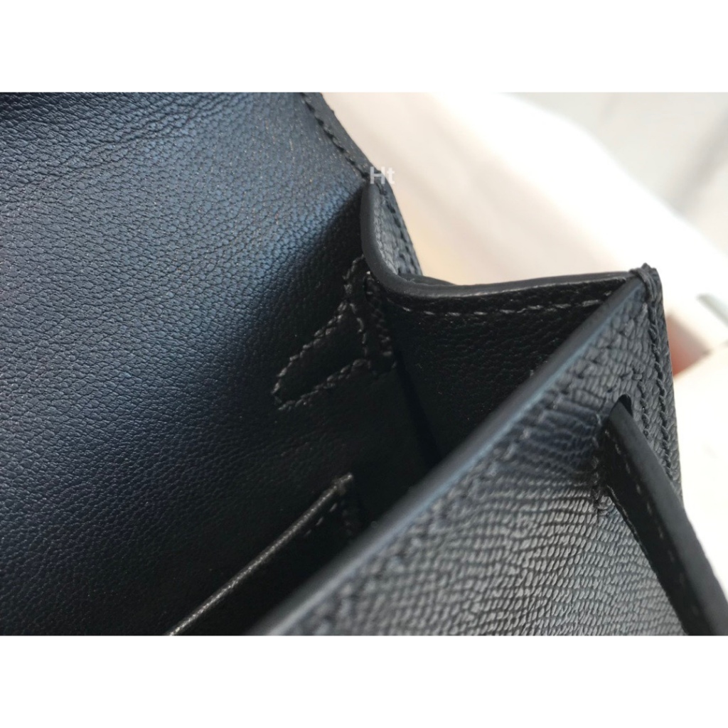 Túi Xách Nữ HM KELLY SELLIER MINI II BLACK EPSOM GOLD HARDWARE