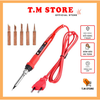 Mỏ hàn thiếc, hàn chì 80W cao cấp màn hình LCD hiển thị nhiệt, thiết kế cảm biến nhiệt độ