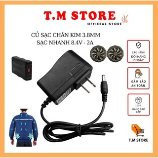  Củ sạc adapter 3.8mm cho áo điều hòa nhật bản suki điện áp 8.4V - 2A sạc nhanh