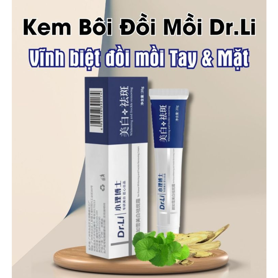 Kem bôi đồi mồi thảo dược Dr.Li - Kem bôi nám, tàn nhang, đồi mồi cho tay và mặt Dr.Li, dưỡng da trắng sáng