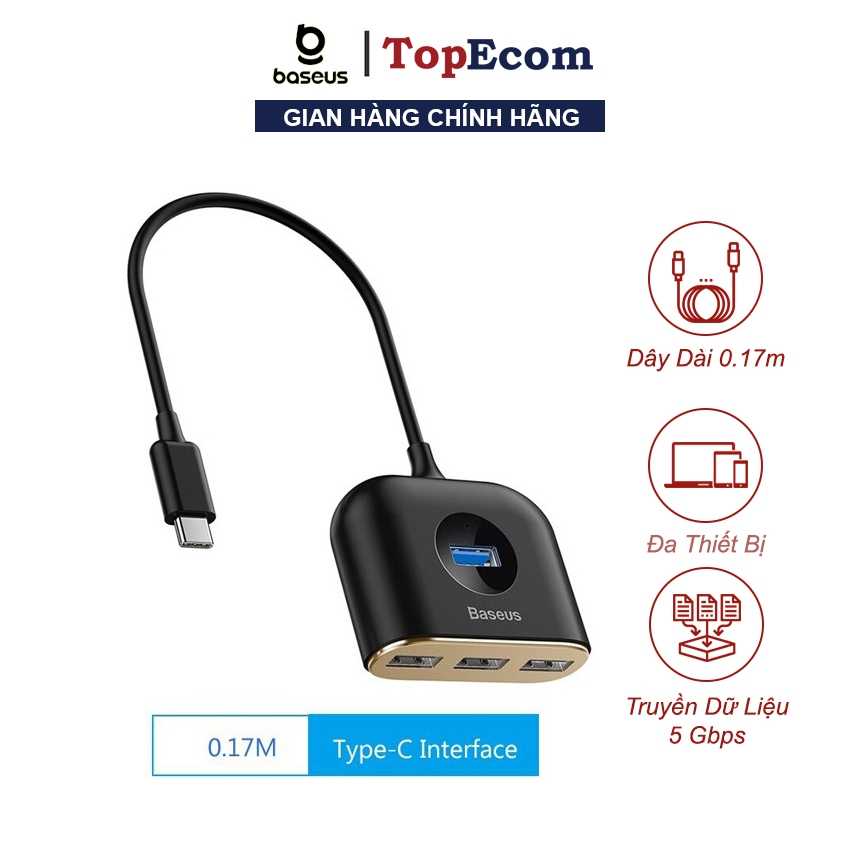 Adapter - Bộ Chia HUB Ra 4 Cổng USB 3.0 Chuyển Đổi Từ Type C Ra 4 Cổng USB Hoặc Từ USB Ra 4 Cổng USB