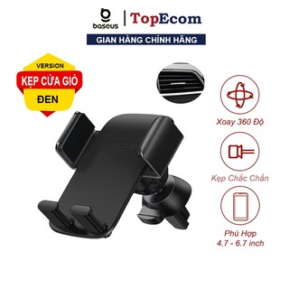 Giá Đỡ Kẹp Điện Thoại Trên Ô TÔ Xe Hơi Baseus SUYK Gắn Cửa Gió Hoặc TapLo Xoay Điện Thoại Ngang Dọc 360 Độ - TopEcom