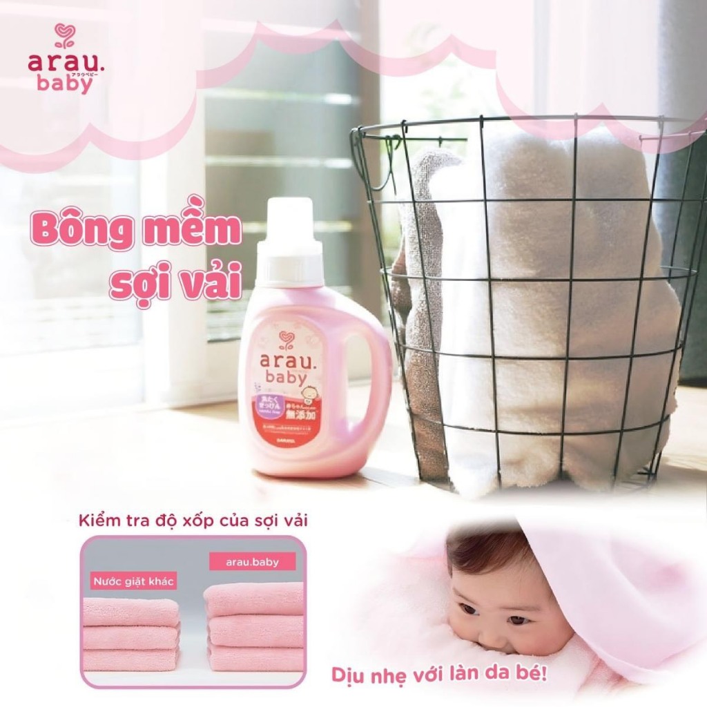 Nước giặt Arau Baby dạng chai 800ml
