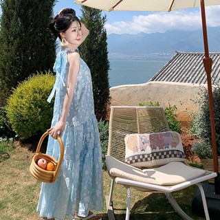 [HÀNG QC] Đầm maxi cố yếm gợi cảm
