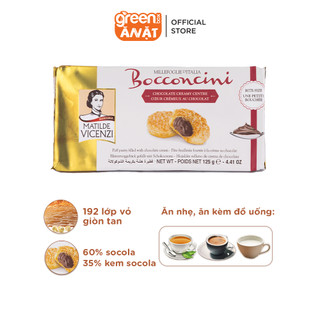 Bánh phồng giòn nhân kem sô cô la Vicenzi Millefoglie Ditalia Bocconcini Ý gói 125g