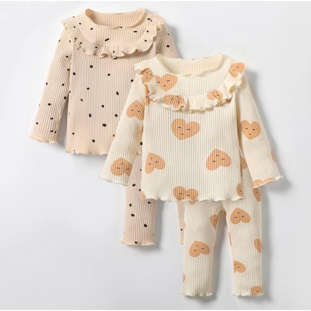 COMBO 2B BÉ GÁI GAM MÀU PASTEL CAM VÀ NÂU CƯNG XỈU