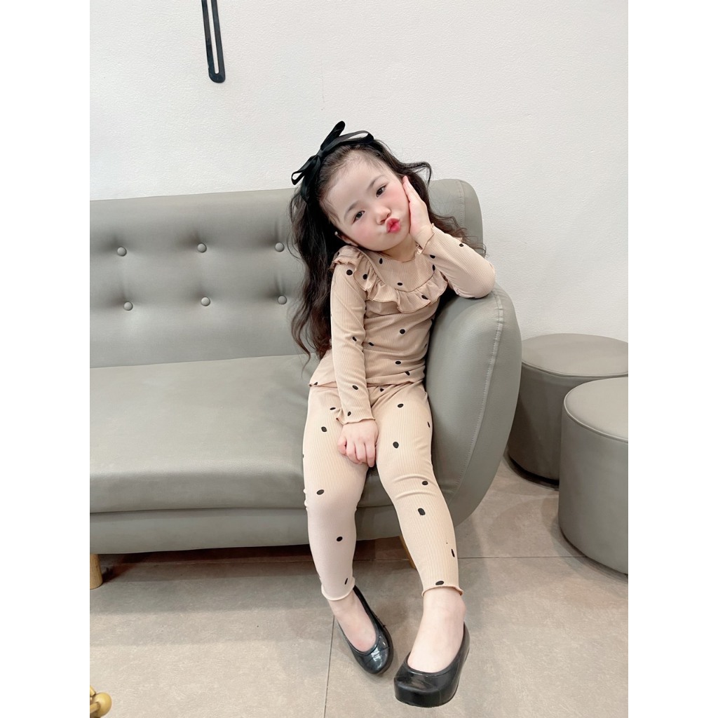 COMBO 2B BÉ GÁI GAM MÀU PASTEL CAM VÀ NÂU CƯNG XỈU