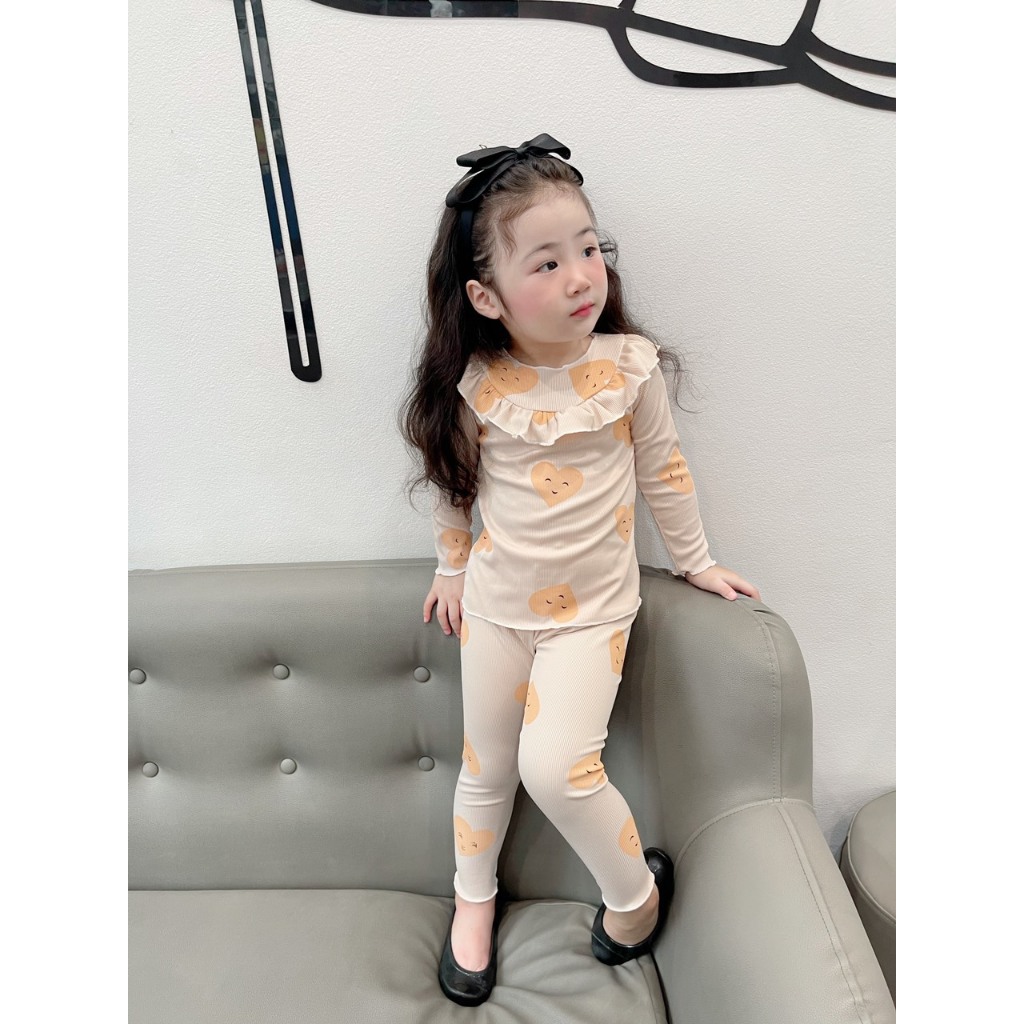 COMBO 2B BÉ GÁI GAM MÀU PASTEL CAM VÀ NÂU CƯNG XỈU