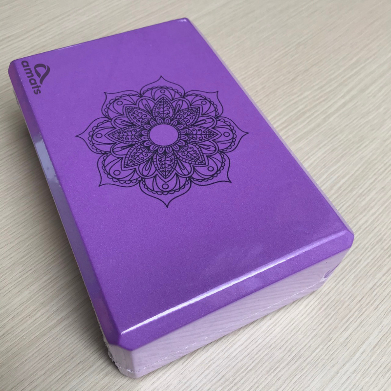 Gạch Tập Yoga Xốp Eva Nặng 220g In Hoa Mandala - Cứng  gấp 3 lần loại gạch tập thông thường