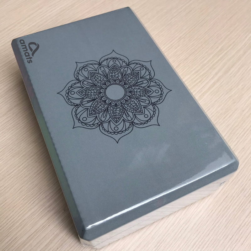 Gạch Tập Yoga Xốp Eva Nặng 220g In Hoa Mandala - Cứng  gấp 3 lần loại gạch tập thông thường