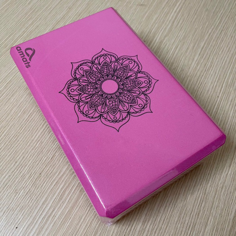 Gạch Tập Yoga Xốp Eva Nặng 220g In Hoa Mandala - Cứng  gấp 3 lần loại gạch tập thông thường