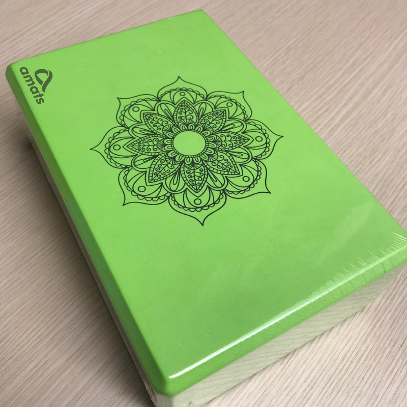 Gạch Tập Yoga Xốp Eva Nặng 220g In Hoa Mandala - Cứng  gấp 3 lần loại gạch tập thông thường