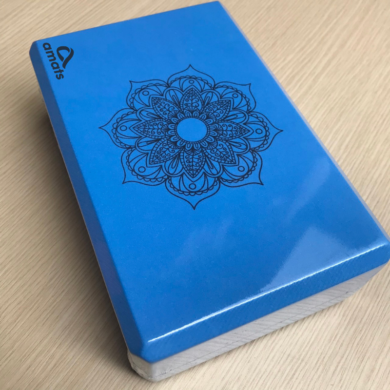 Gạch Tập Yoga Xốp Eva Nặng 220g In Hoa Mandala - Cứng  gấp 3 lần loại gạch tập thông thường
