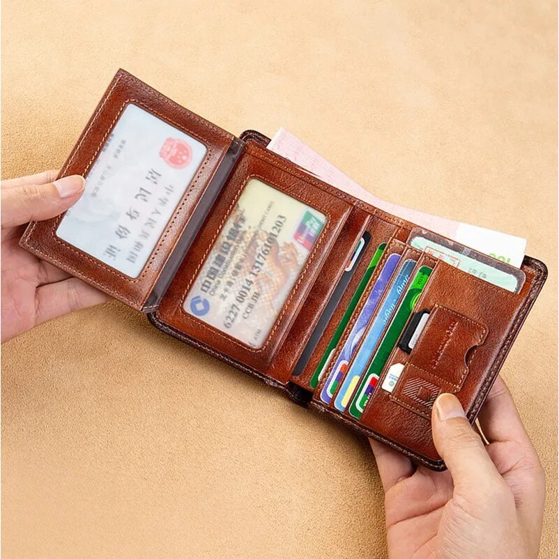 Ví nam zen11 bóp nam da bò nappa cao cấp, ví da nam dáng đứng thiết kế nhiều ngăn, bảo hành 06 tháng - Zen leather