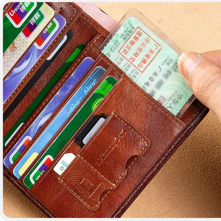 Ví nam zen11 bóp nam da bò nappa cao cấp, ví da nam dáng đứng thiết kế nhiều ngăn, bảo hành 06 tháng - Zen leather