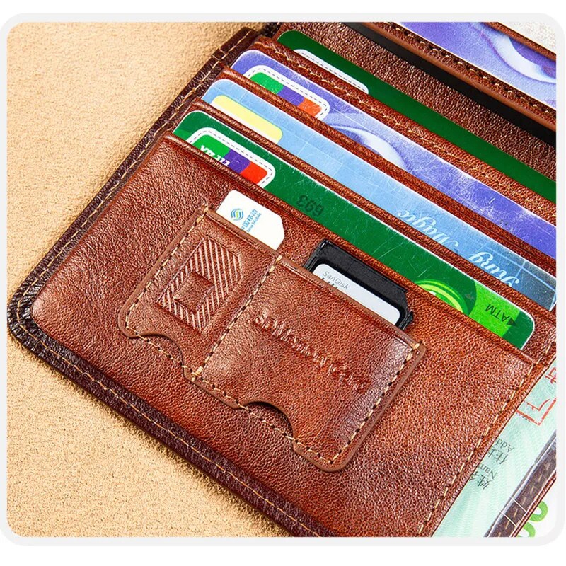 Ví nam zen11 bóp nam da bò nappa cao cấp, ví da nam dáng đứng thiết kế nhiều ngăn, bảo hành 06 tháng - Zen leather