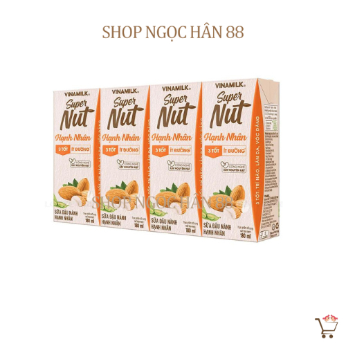 Sữa Hạt Óc Chó/Hạnh Nhân Vinamilk vỉ 4 hộp x 180ml