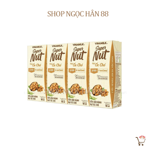 Sữa Hạt Óc Chó/Hạnh Nhân Vinamilk vỉ 4 hộp x 180ml