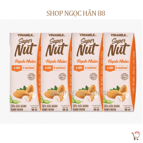 Sữa Hạt Óc Chó/Hạnh Nhân Vinamilk vỉ 4 hộp x 180ml