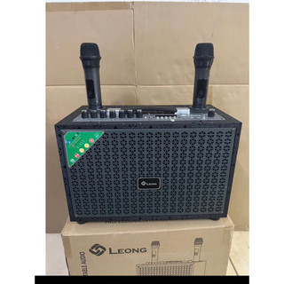 Loa di động karaoke bluetooth leong l111, bass 20- tặng kèm 2 micro