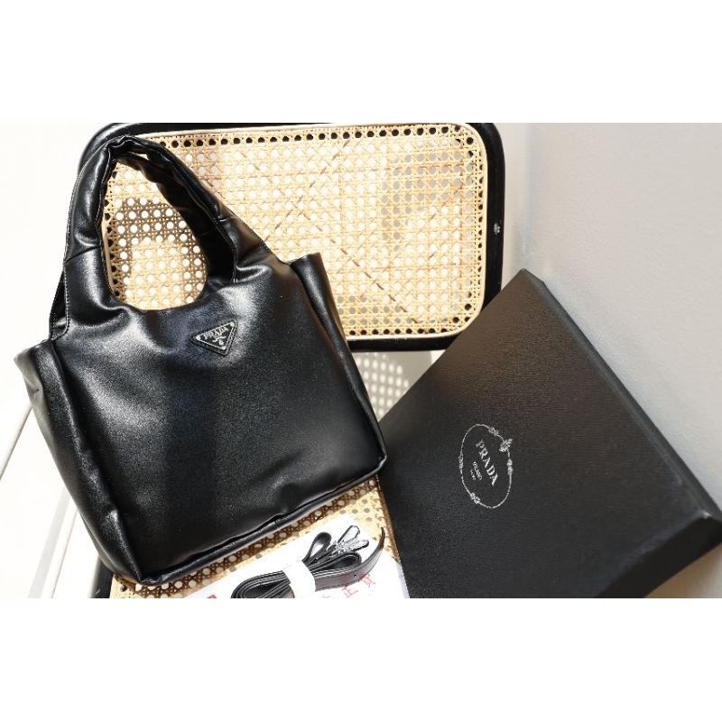 Túi xách nữ Prada SHOPPING sz28cm chất da lì mềm sụn lót kèm  tag cực chảnh hộp hãng