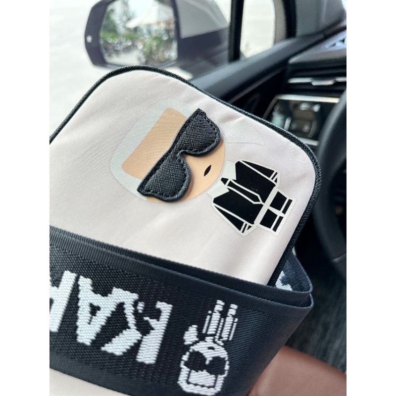 Túi đeo chéo nam&nữ cá tính KARL vái dù bản to thêu logo cực nét tặng kèm móc treo fullbox hãng