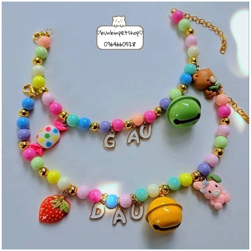 Charm mặt chữ làm vòng theo yêu cầu cho chó mèo