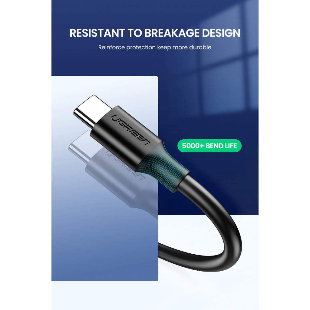 Cáp USB Type C to USB 3.0 Ugreen 20881 20882 20883 20884 US184 dài 0,5m 1m 1,5m 2m