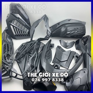 Phụ kiện trang trí ốp carbon Air Blade 2016, 2017, 2018, 2019 - đồ chơi ốp cacbon xe AB 125 cc đời 2016 đến 2019