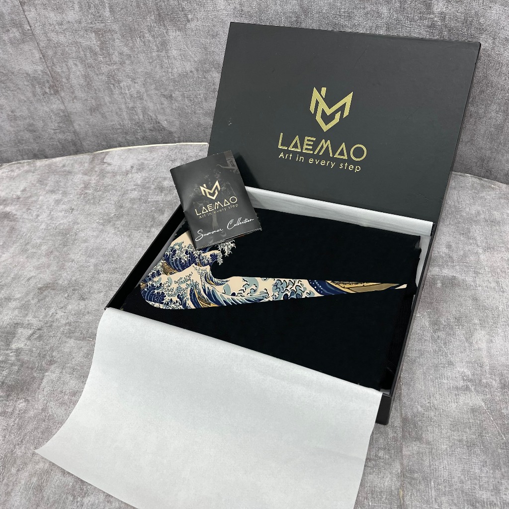 Áo thun local brand LAEMAO form rộng chất cotton họa tiết TSUNAMI