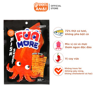 Đồ ăn vặt khô cá miếng vị mực cay vừa Funmore  Thái Lan 30g
