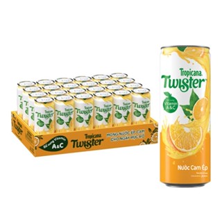 Thùng 24 Lon Nước Trái Cây Twister Cam (320ml/lon)