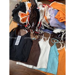A1172 - Áo 2 dây thun gân kiểu dáng basic
