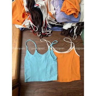 A1172 - Áo 2 dây thun gân kiểu dáng basic