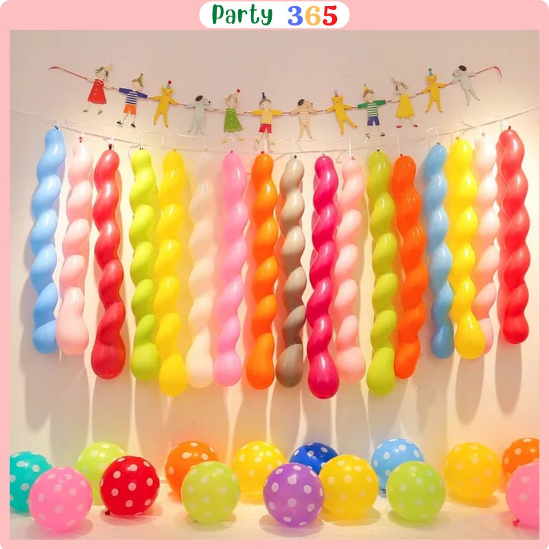 Set 10 Bóng Soắn Vui Nhộn Trang Trí Sinh Nhật