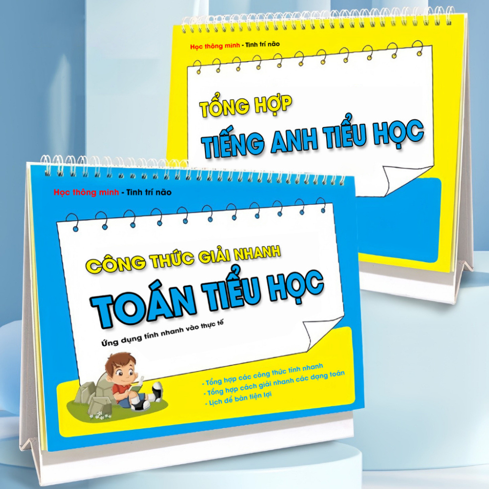 Combo Bộ Lịch Công Thức Toán Học, Tiếng Anh, Sổ Tay Tổng Hợp Kiến Thức Dành Cho Học Sinh Tiểu Học - Hàng chính Hãng TH2