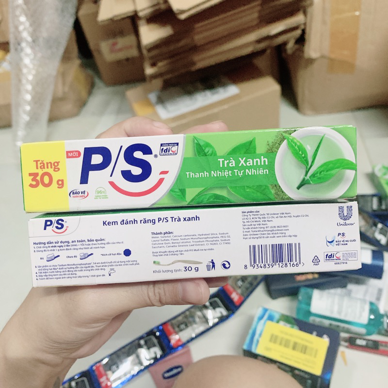 Kem đánh răng P/S Trà Xanh 30g/hộp-Hàng Tặng