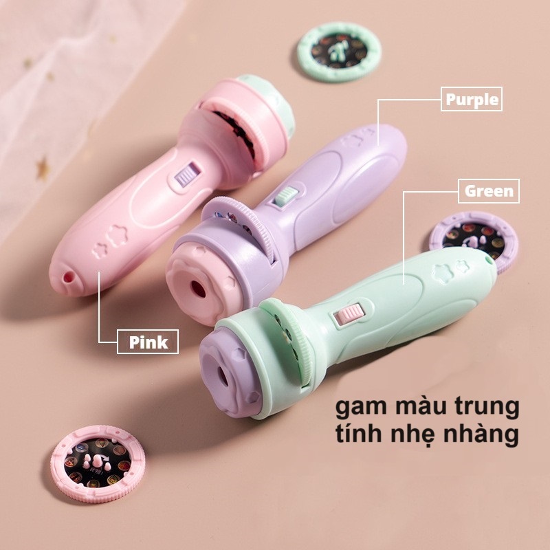Đèn pin chiếu 80 HÌNH mẫu mới nhất 2023-giúp giáo dục sớm và tăng tính khám phá cho bé