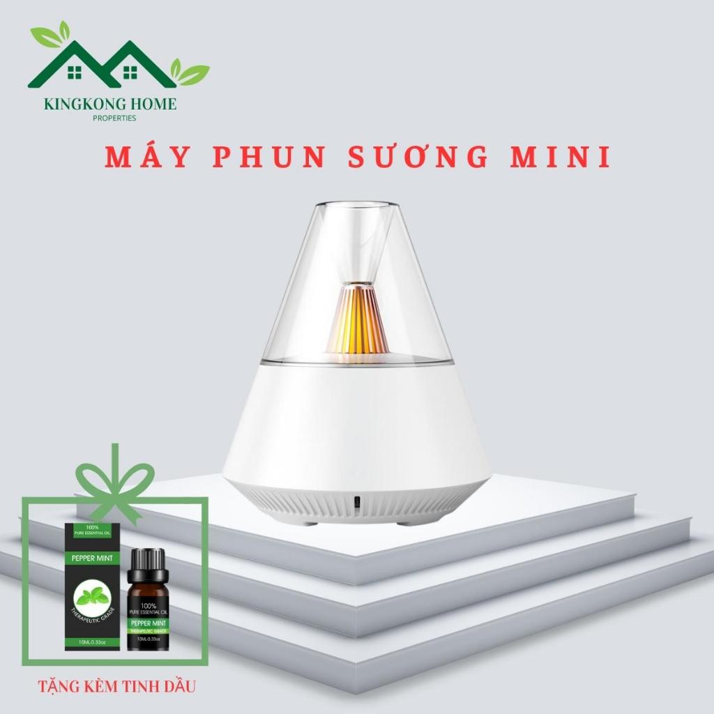 Máy phun sương tạo độ ẩm, khuyếch tán tinh dầu KingKong Home, tạo hương thơm dễ chịu trong phòng ngủ em bé