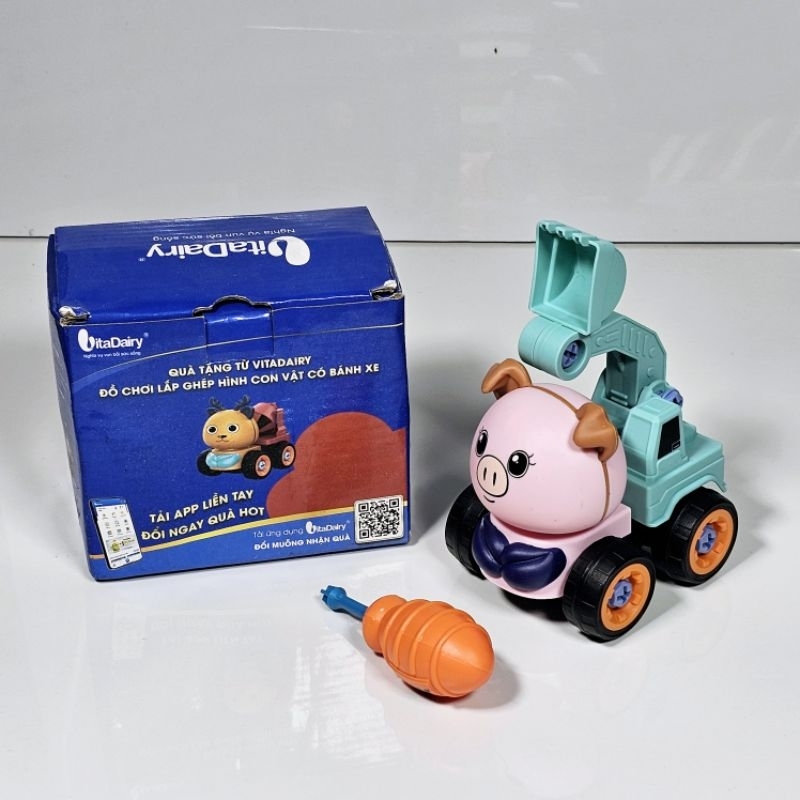Xe đồ chơi công trình mini tháo lắp kute chk bé