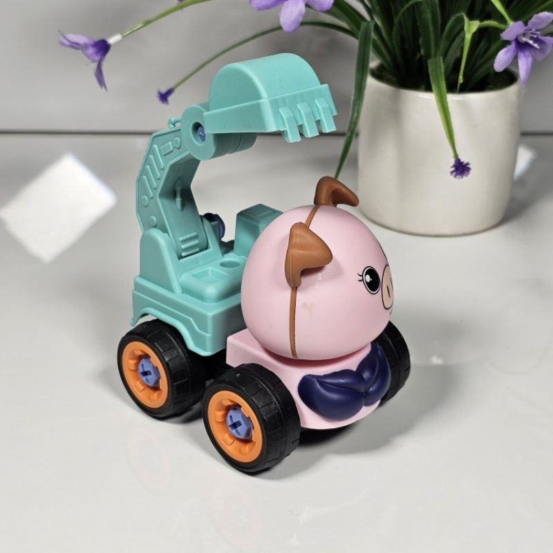 Xe đồ chơi công trình mini tháo lắp kute chk bé