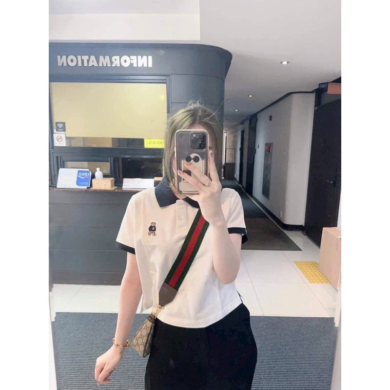 Áo thun polo nữ chất liệu vải dày dặn phong cách trẻ trung năng động