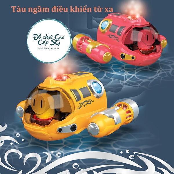 Tàu Thám Hiểm Điều Khiển Từ Xa Phun Khói Phát Sáng, ô tô lội nước quà tặng sinh nhật cho bé trai,bé gái