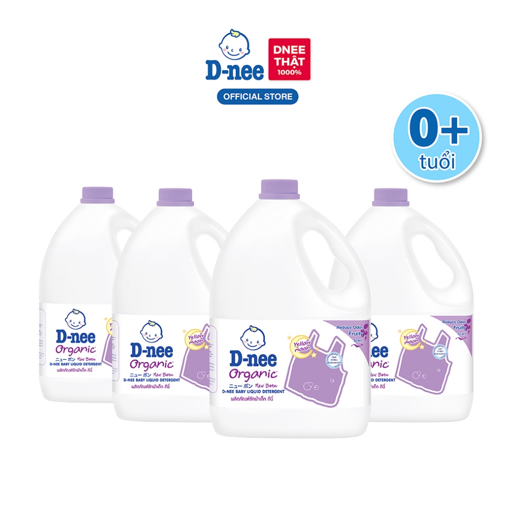 Combo 4 Nước giặt quần áo D-nee 3000 ML - Yellow Moon