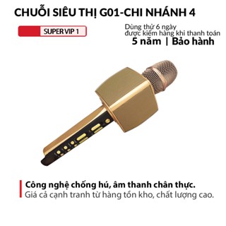 Micro Karaoke bluetooth ys 92 Micro không dây cao cấp âm thanh sống động thu âm có cắm thẻ nhớ