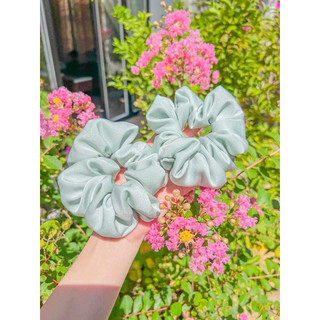Cột tóc scrunchies satin/ lụa hàng thiết kế handmade by Mi - chất dày dặn