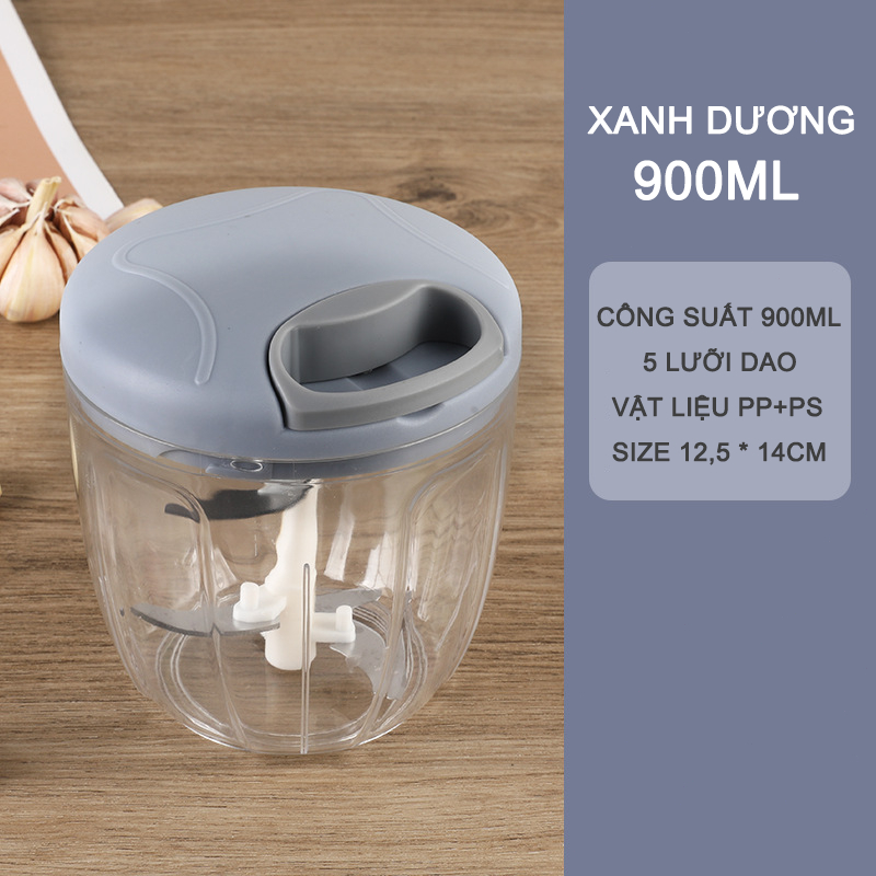 JIETAO Máy xay sinh tố gia đình,Máy xay tỏi,Máy xay sinh tố kéo tay,Thiết kế dây kéo