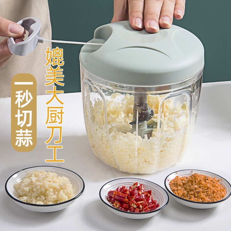 JIETAO Máy xay sinh tố gia đình,Máy xay tỏi,Máy xay sinh tố kéo tay,Thiết kế dây kéo