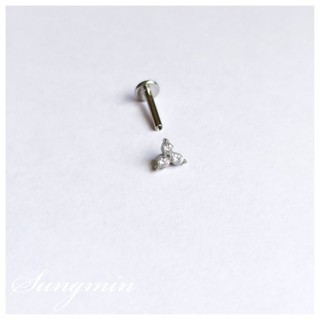 Khuyên tai khuyên môi khuyên rook khuyên chân mày thép 100% không gỉ đá zircon cao cấp piercing