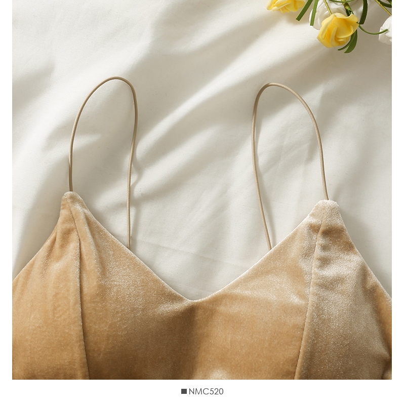 Áo 2 dây tuyết nhung đã kèm mút ngực cực xinh hàng cao cấp